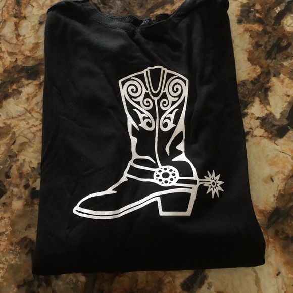 ▪️Silver Spurs Boot Tee and Ruffled Pants - Picture 2 of 3